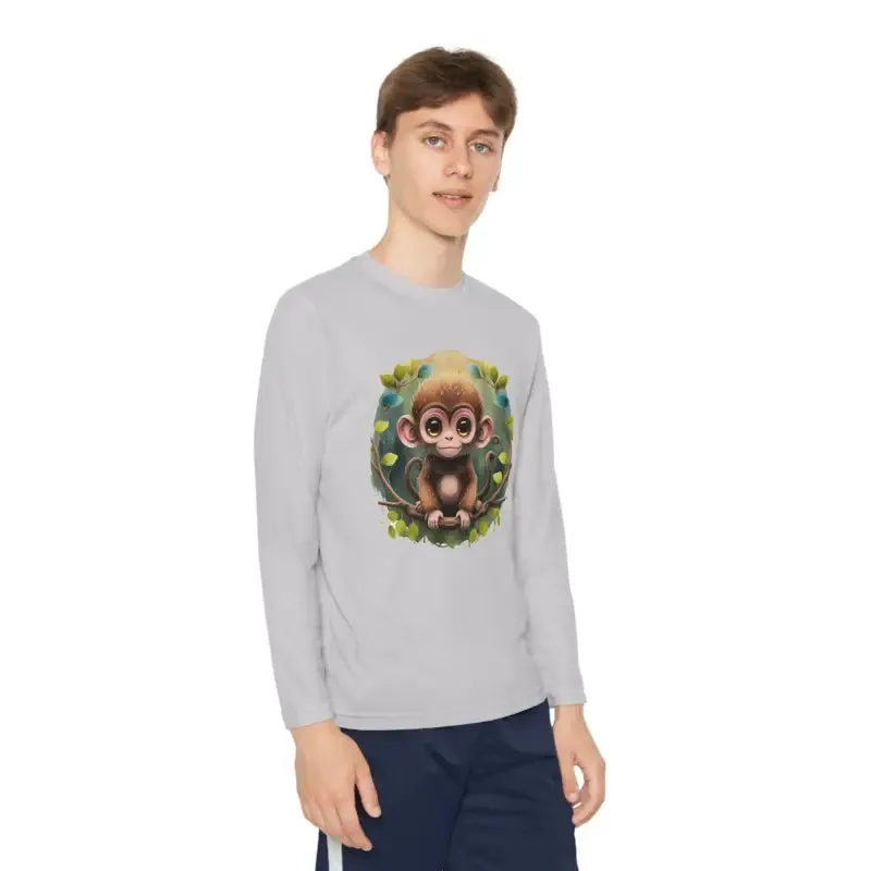 Funky Monkey Youth Long Sleeve Tee Polyester Blend