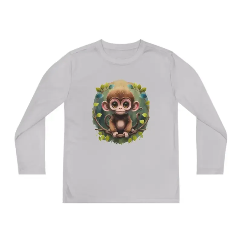 Funky Monkey Youth Long Sleeve Tee Polyester Blend
