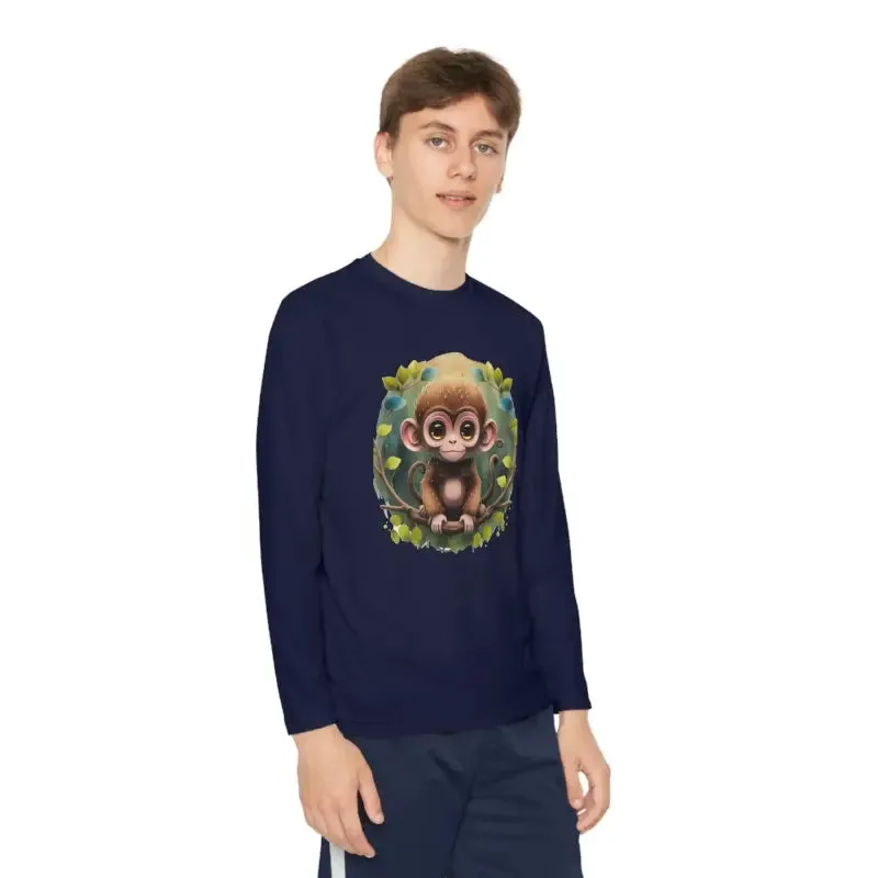 Funky Monkey Youth Long Sleeve Tee Polyester Blend
