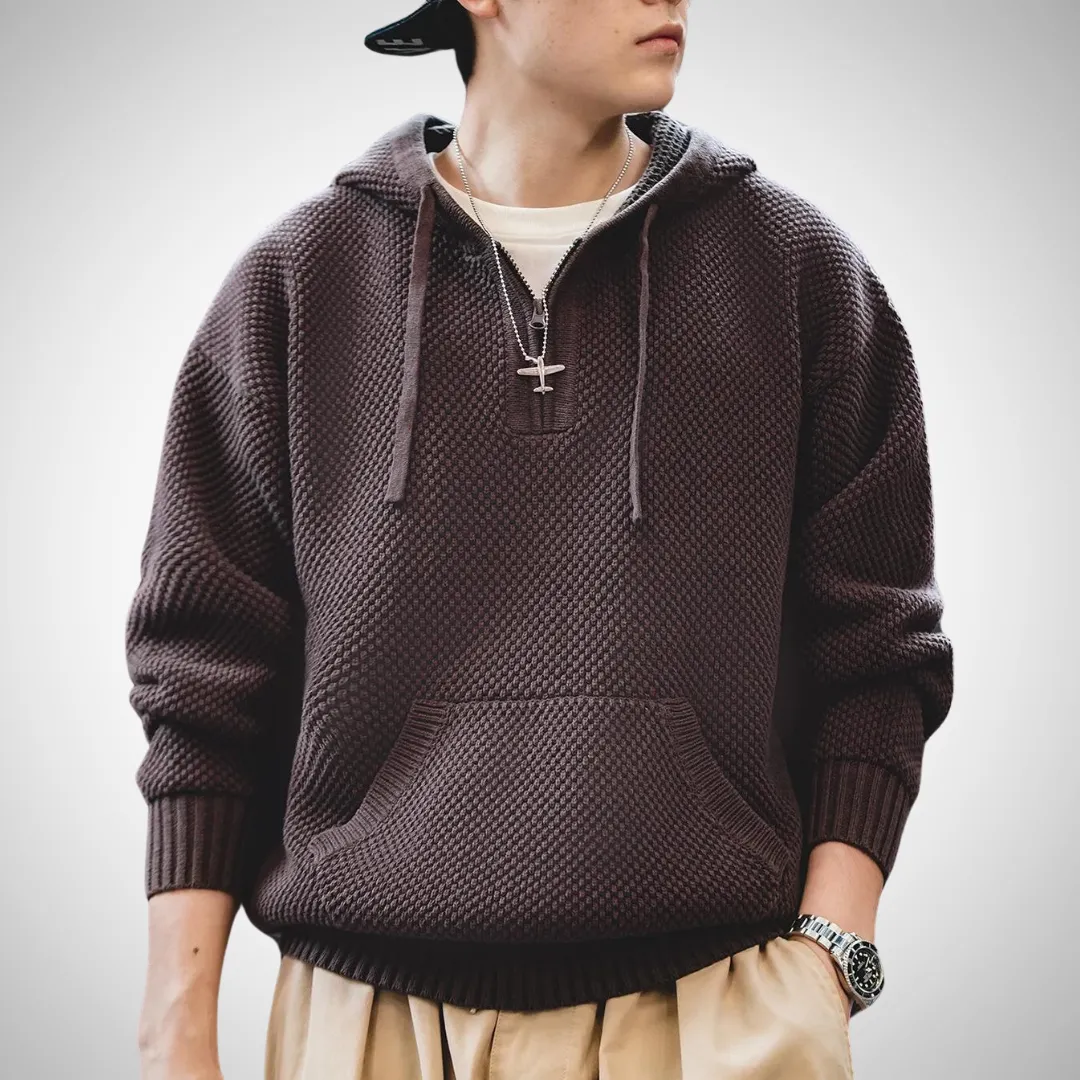 Geoffrey Men's Half-Zip Knitted Pullover