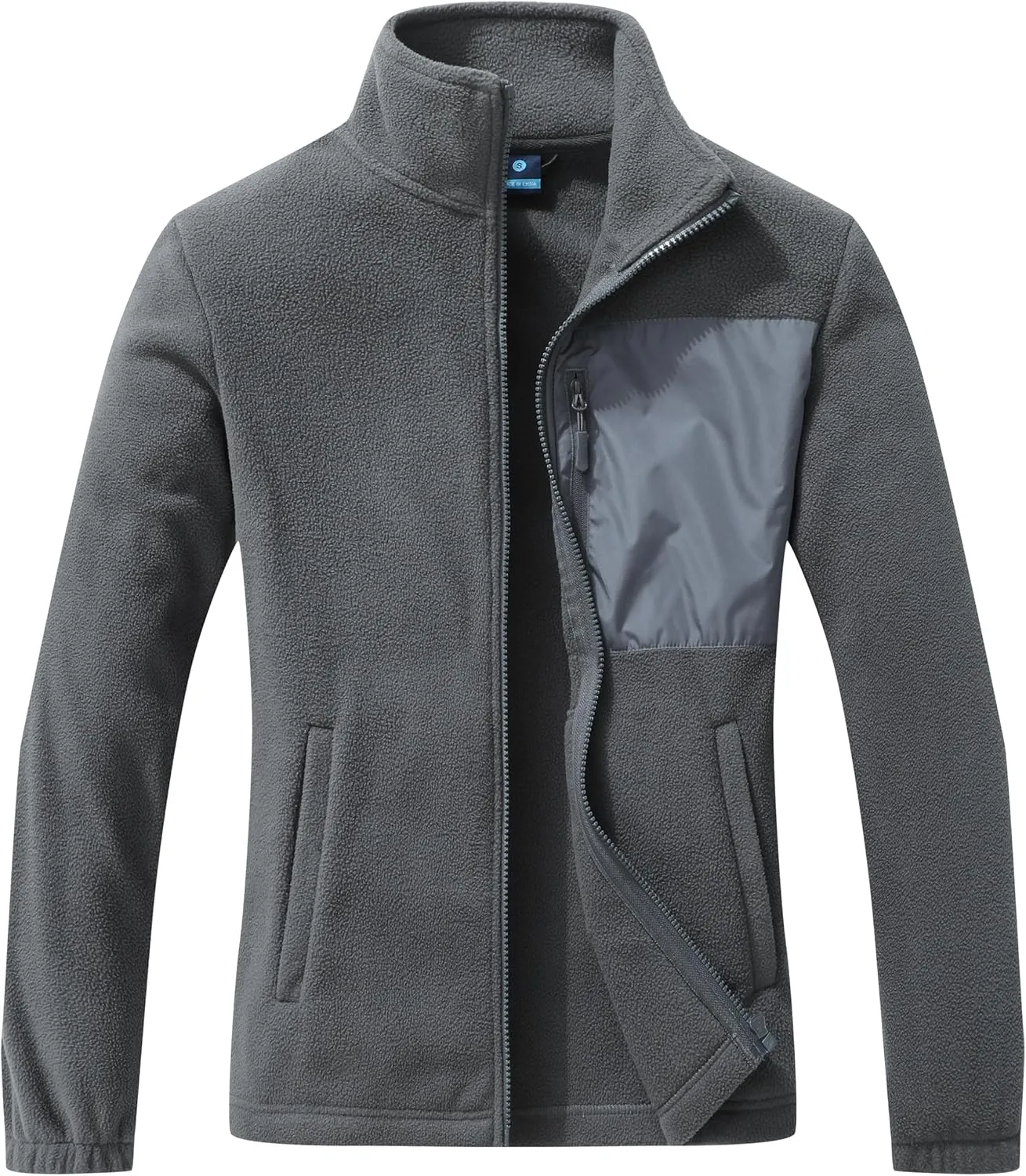 GIMECEN Women's Full Zip Soft Polar Fleece Jacket Outdoor Recreation Coat with Pockets Long-Sleeve Comfortable Outerwear