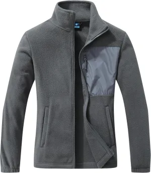 GIMECEN Women's Full Zip Soft Polar Fleece Jacket Outdoor Recreation Coat with Pockets Long-Sleeve Comfortable Outerwear
