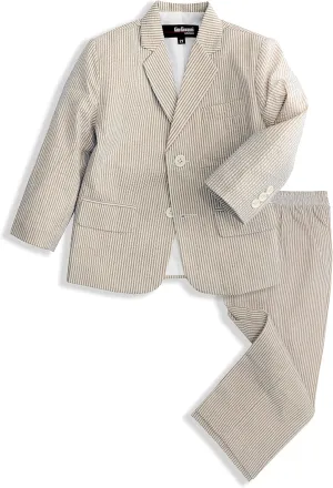 Gino Giovanni Boys Seersucker 2 Button Suit Set