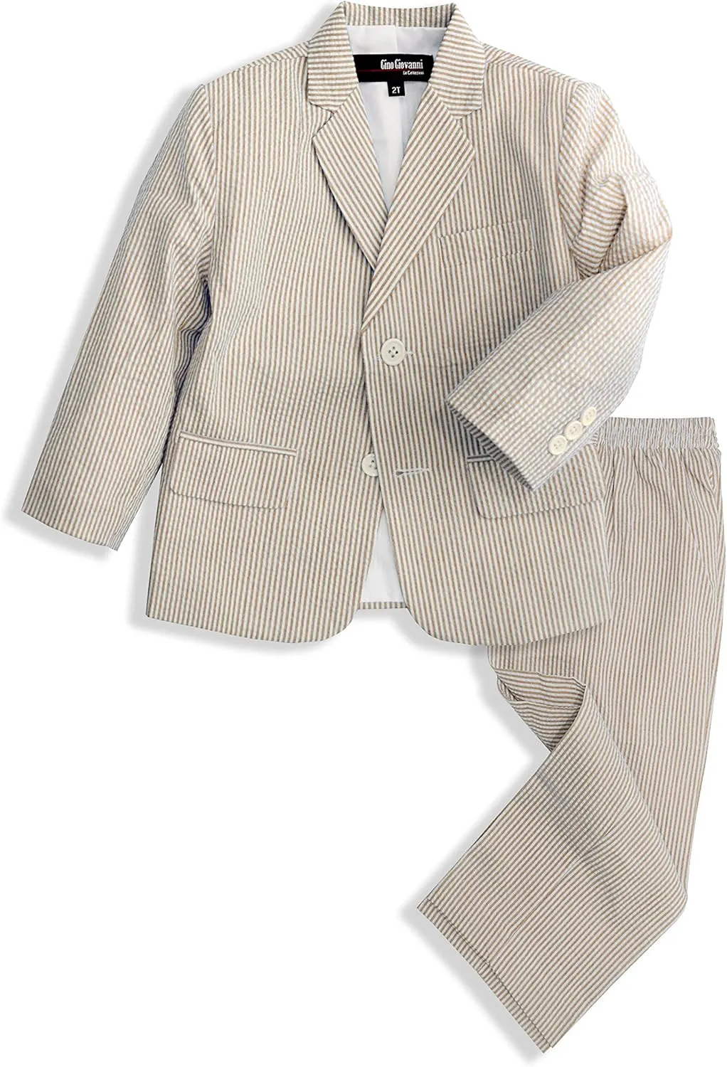 Gino Giovanni Boys Seersucker 2 Button Suit Set