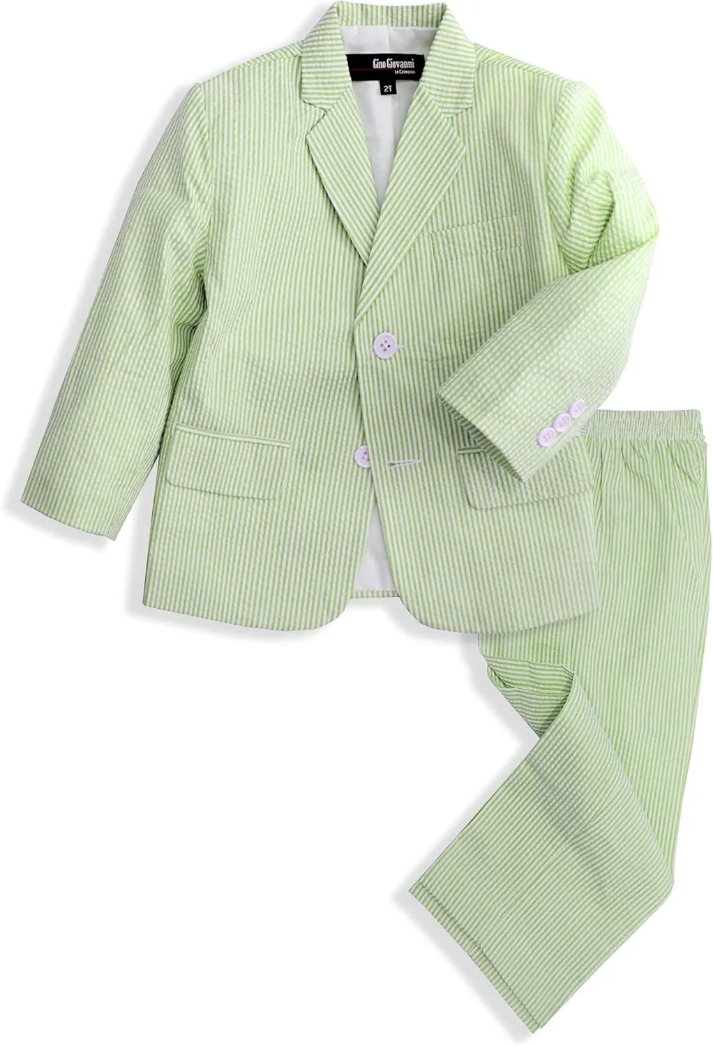 Gino Giovanni Boys Seersucker 2 Button Suit Set