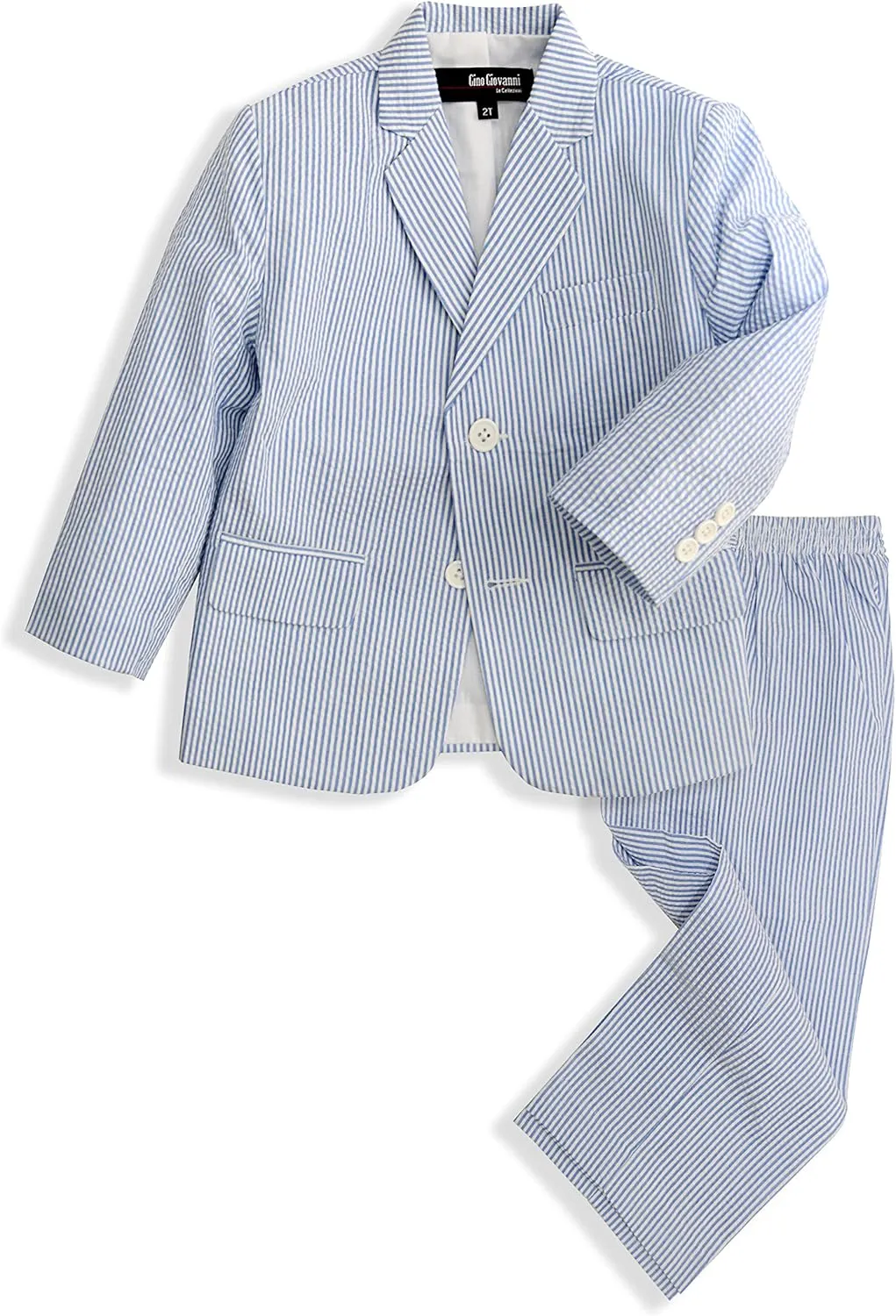 Gino Giovanni Boys Seersucker 2 Button Suit Set