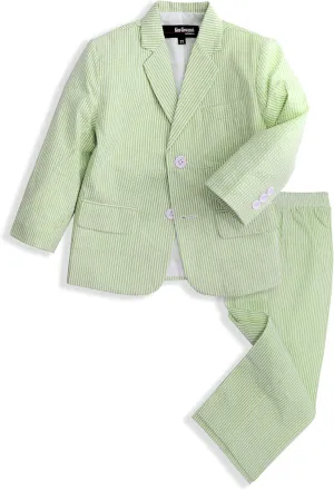Gino Giovanni Boys Seersucker 2 Button Suit Set