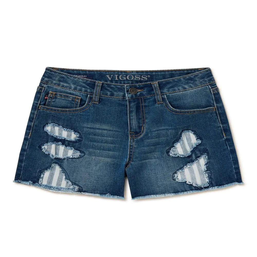 Girls Mom Fit Denim Shorts, Sizes 7-14