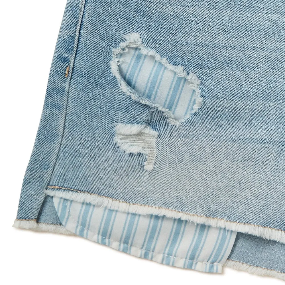 Girls Mom Fit Denim Shorts, Sizes 7-14
