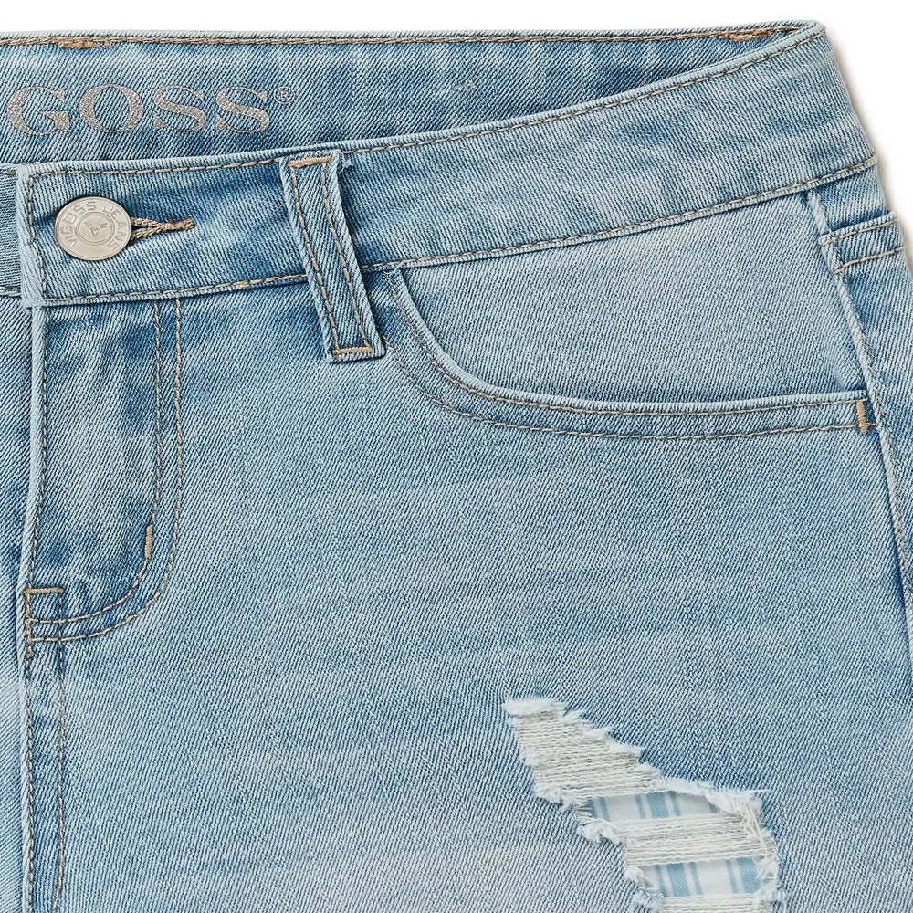 Girls Mom Fit Denim Shorts, Sizes 7-14