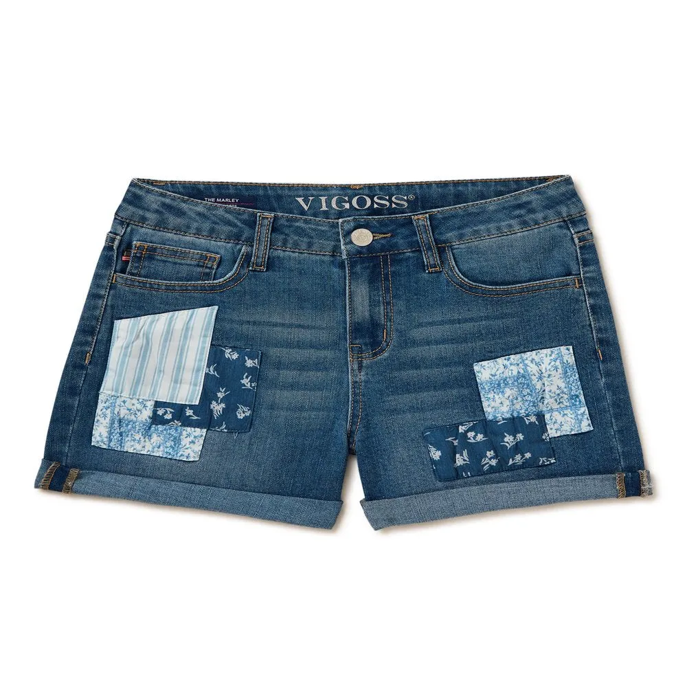 Girls Mom Fit Denim Shorts, Sizes 7-14