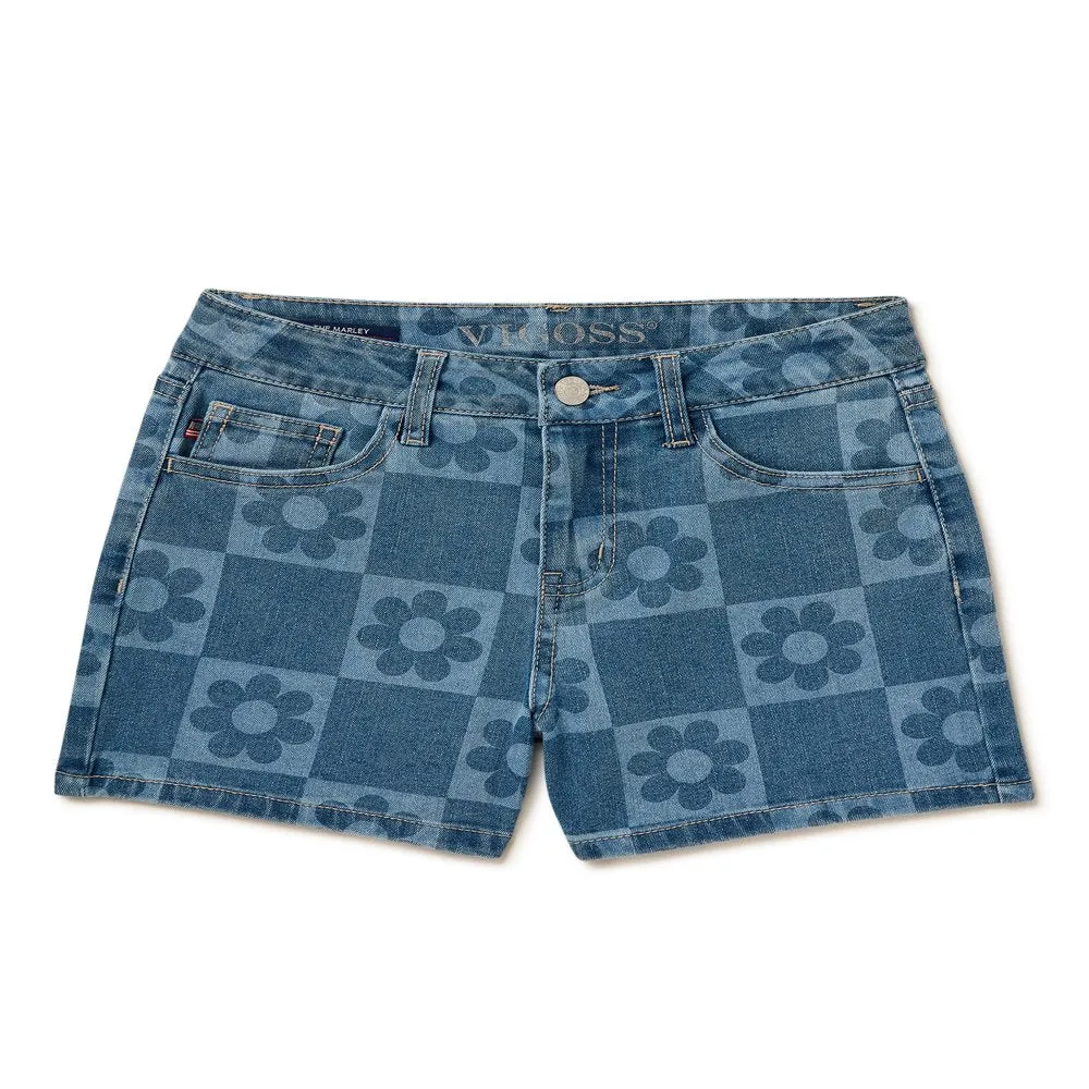 Girls Mom Fit Denim Shorts, Sizes 7-14