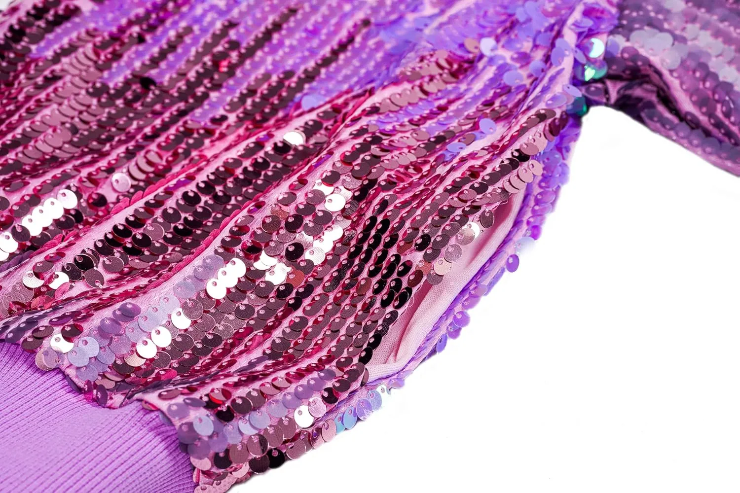 Girls Sequin Bomber Jacket Glitter Outwear Long Sleeve Zipper Jackets 5-12T