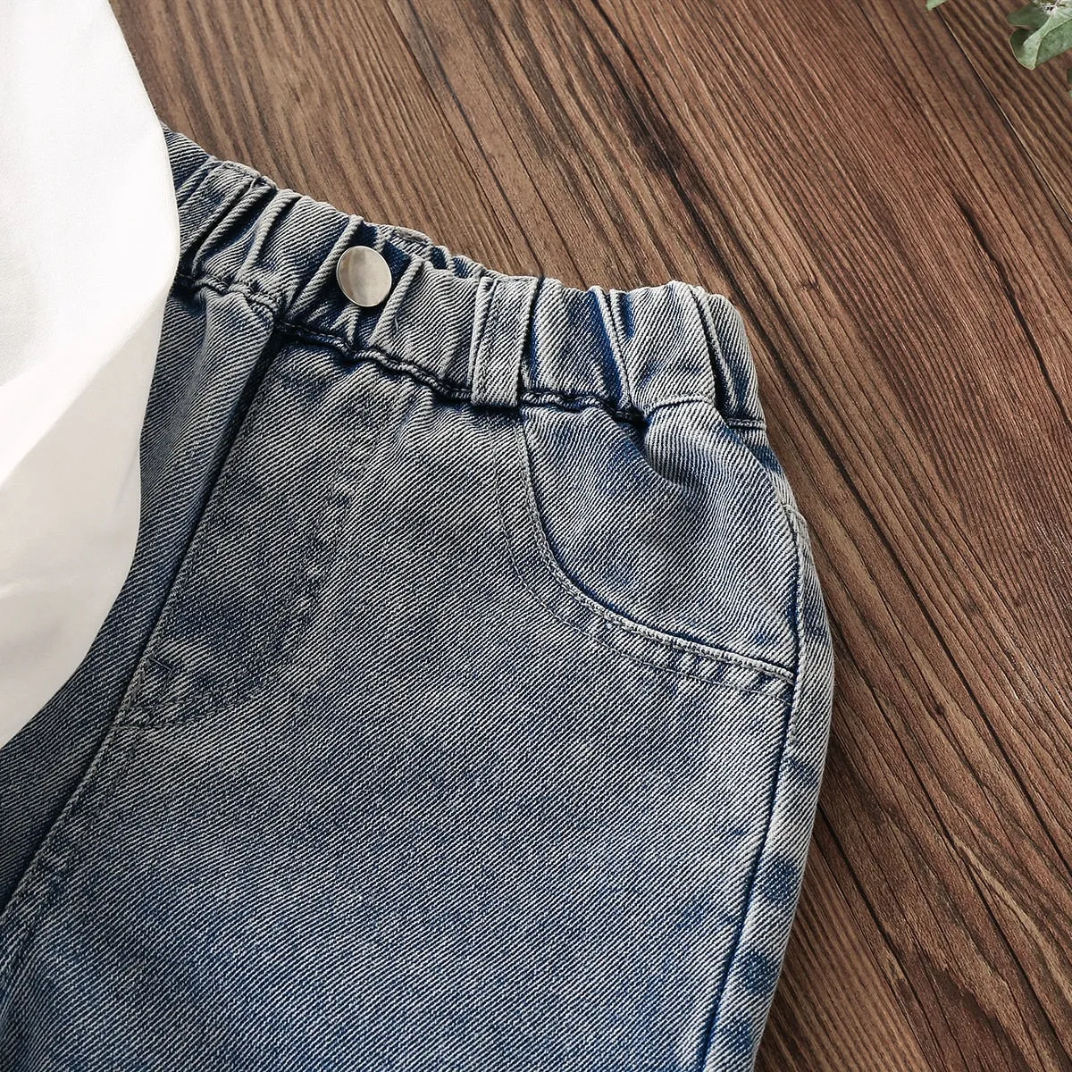 Girls' Wide Leg Jeans 4-13 Years
