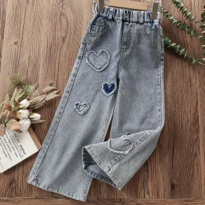 Girls' Wide Leg Jeans 4-13 Years