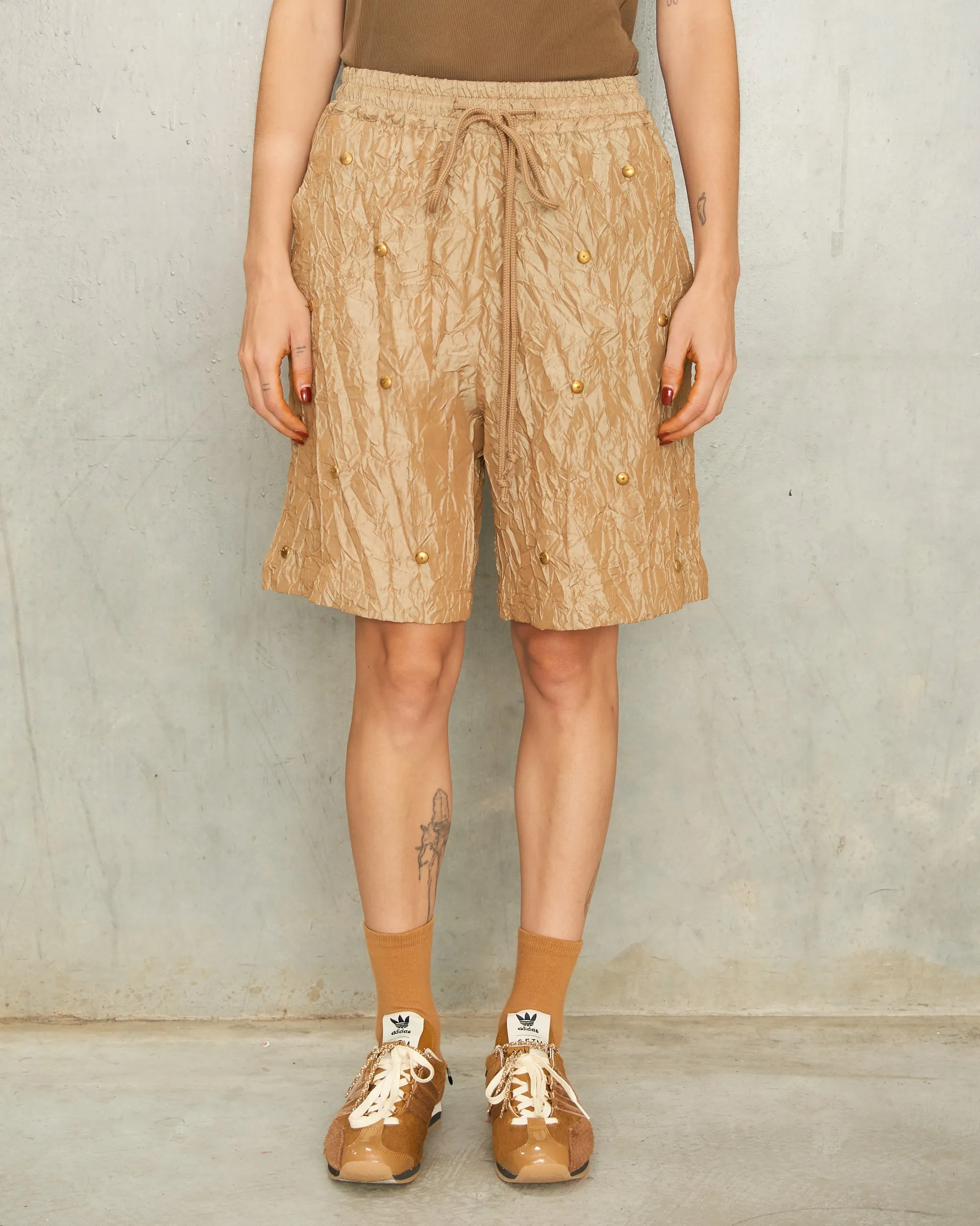 Gold Metal Bead Shorts