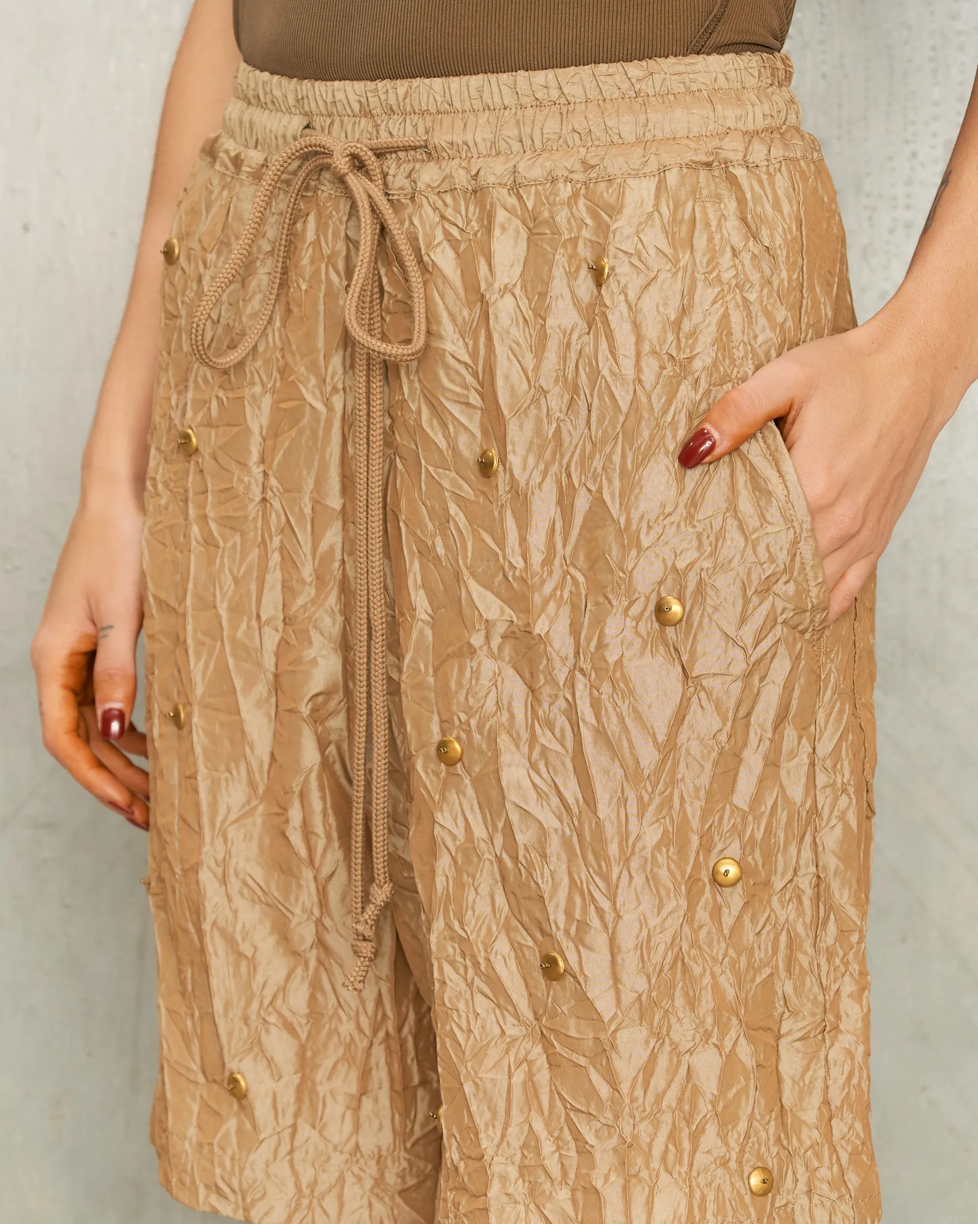 Gold Metal Bead Shorts
