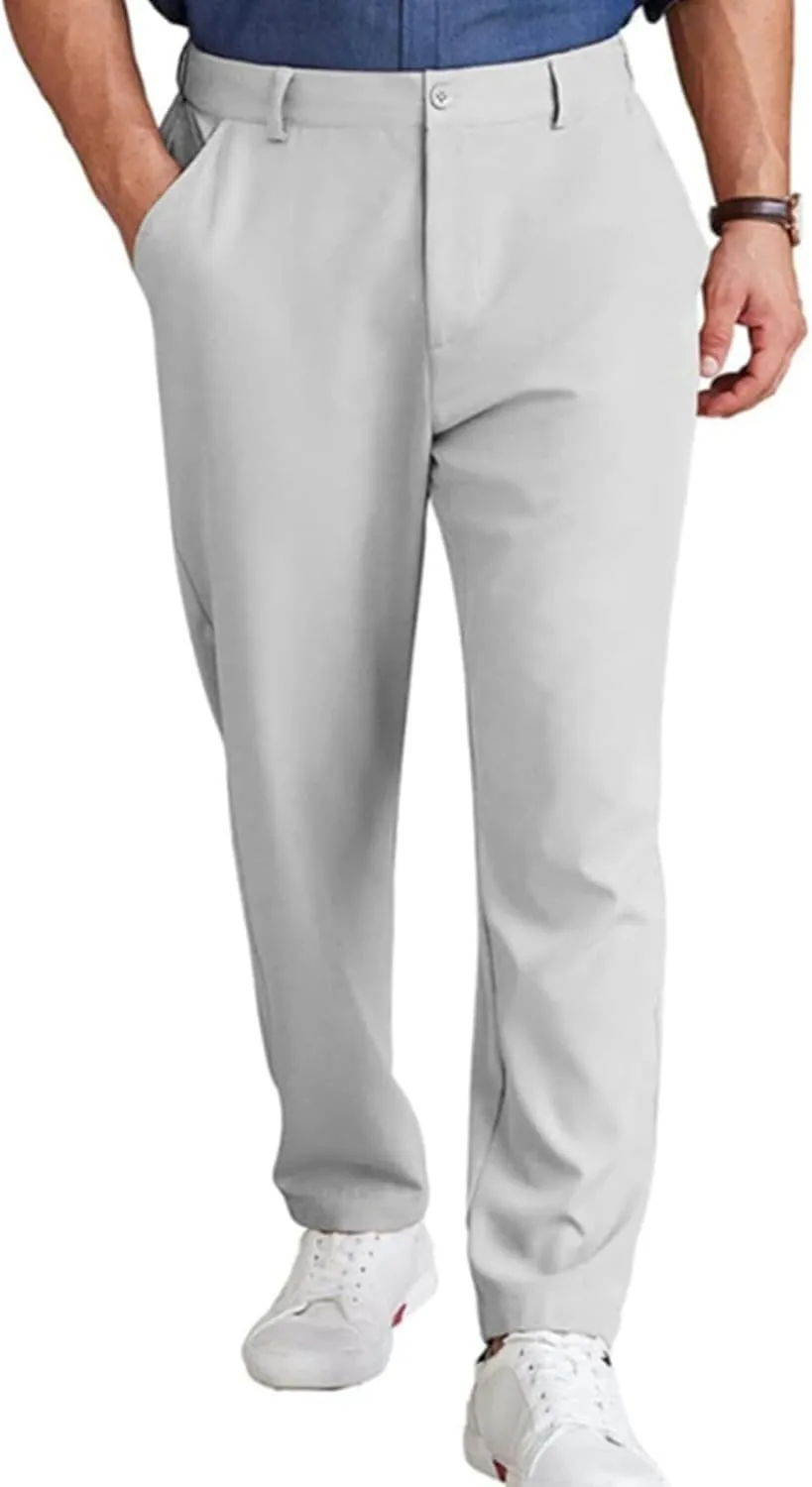 Golf Joggers for Men Lightweight Stretch Slim Fit Dress Pants Business Casual Work Golf Pants with Pockets