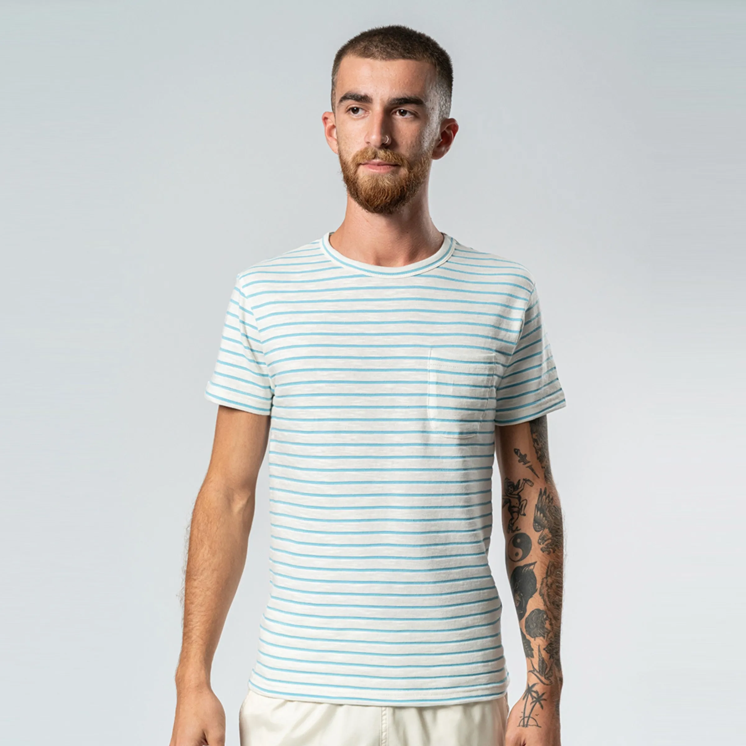 Guerreiro Striped T-Shirt (Sky Blue Stripes)