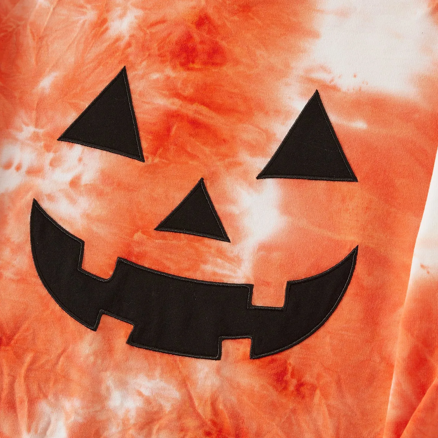 Halloween Family Matching Pumpkin Print Long-sleeve Tie-dyed Sweatshirts