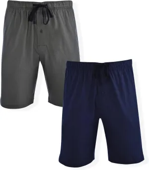 Hanes Mens 2 Pack Cotton Sleep Short, 7.5" Inseam, Comfortable and Breathable, Assorted Colors