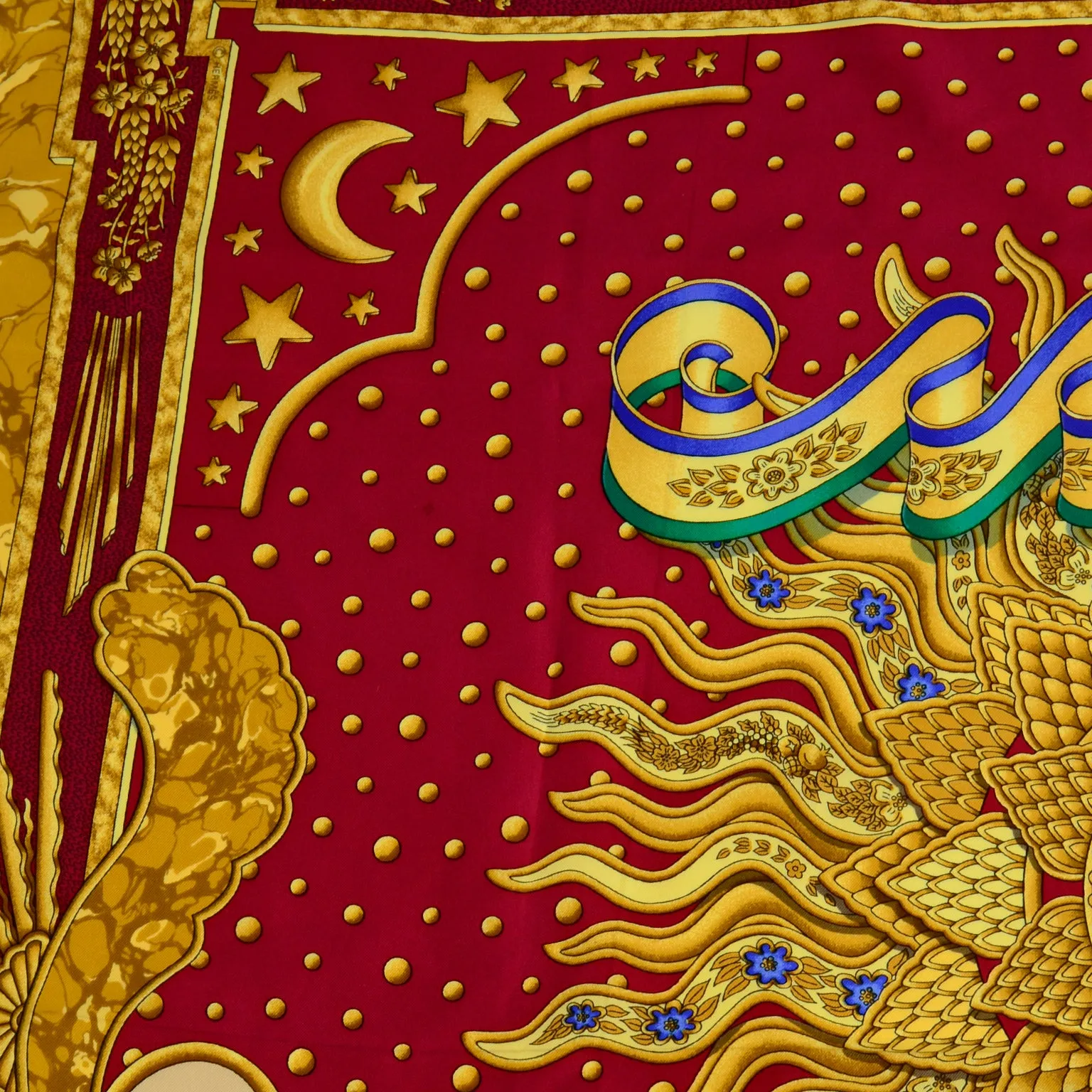Hermes Carpe Diem Vintage Silk Scarf