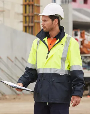 HI-VIS SAFETY JACKET WITH MESH LINING & 3M TAPES