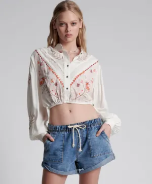 Hollywood Shabby Bandit Drawstring Boyfriend Short