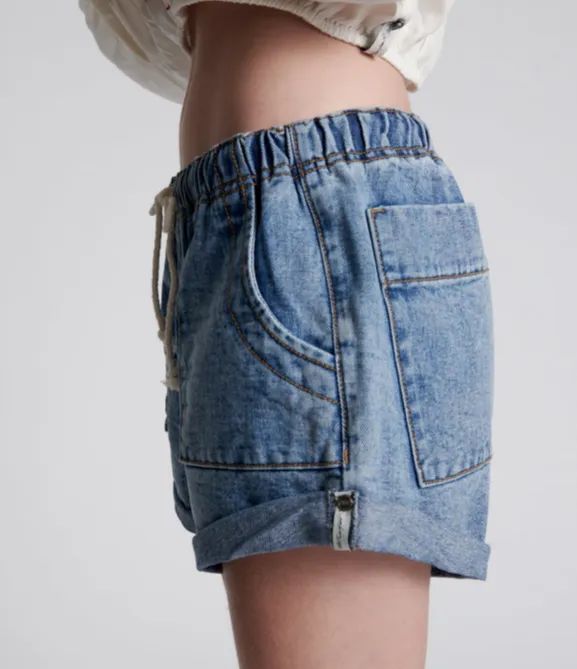 Hollywood Shabby Bandit Drawstring Boyfriend Short