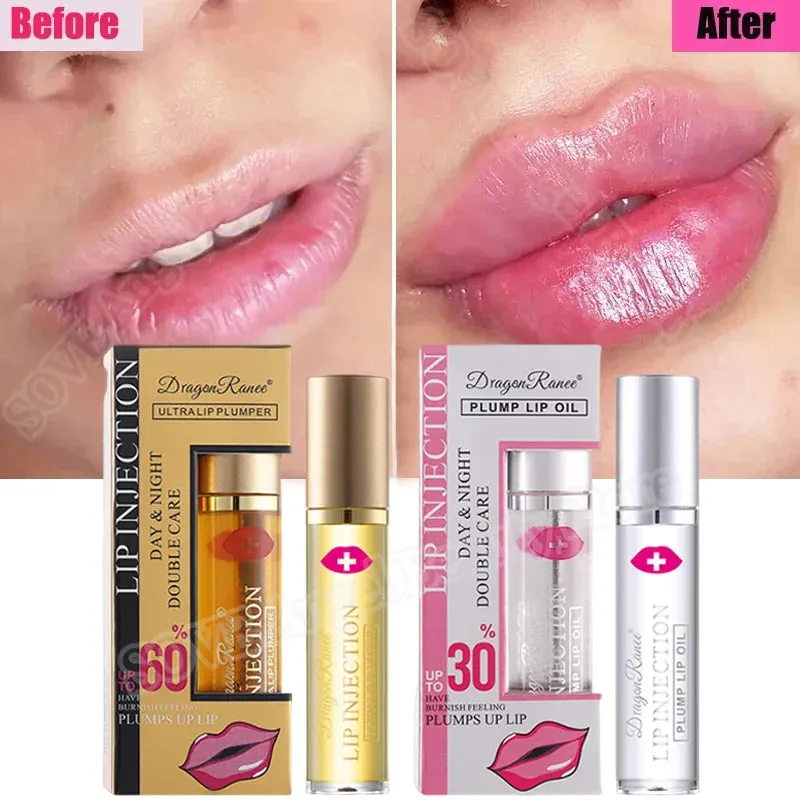 Instant Lip Enhancer Plumper Oil: Extreme Volumizing Lip Gloss Serum for Nourishment, Anti-Wrinkle Moisturization, and Sexy Lip Care Cosmetics