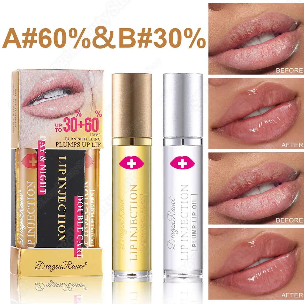 Instant Lip Enhancer Plumper Oil: Extreme Volumizing Lip Gloss Serum for Nourishment, Anti-Wrinkle Moisturization, and Sexy Lip Care Cosmetics
