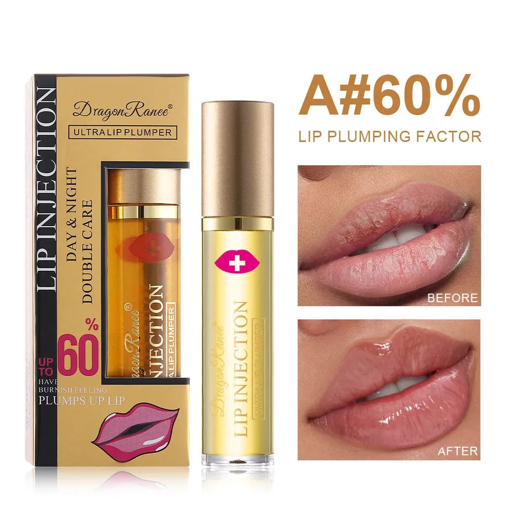 Instant Lip Enhancer Plumper Oil: Extreme Volumizing Lip Gloss Serum for Nourishment, Anti-Wrinkle Moisturization, and Sexy Lip Care Cosmetics