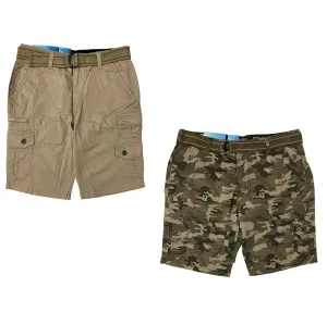 Iron Co Men's Comfort Flex Waistband Stretch Twill Cargo Shorts
