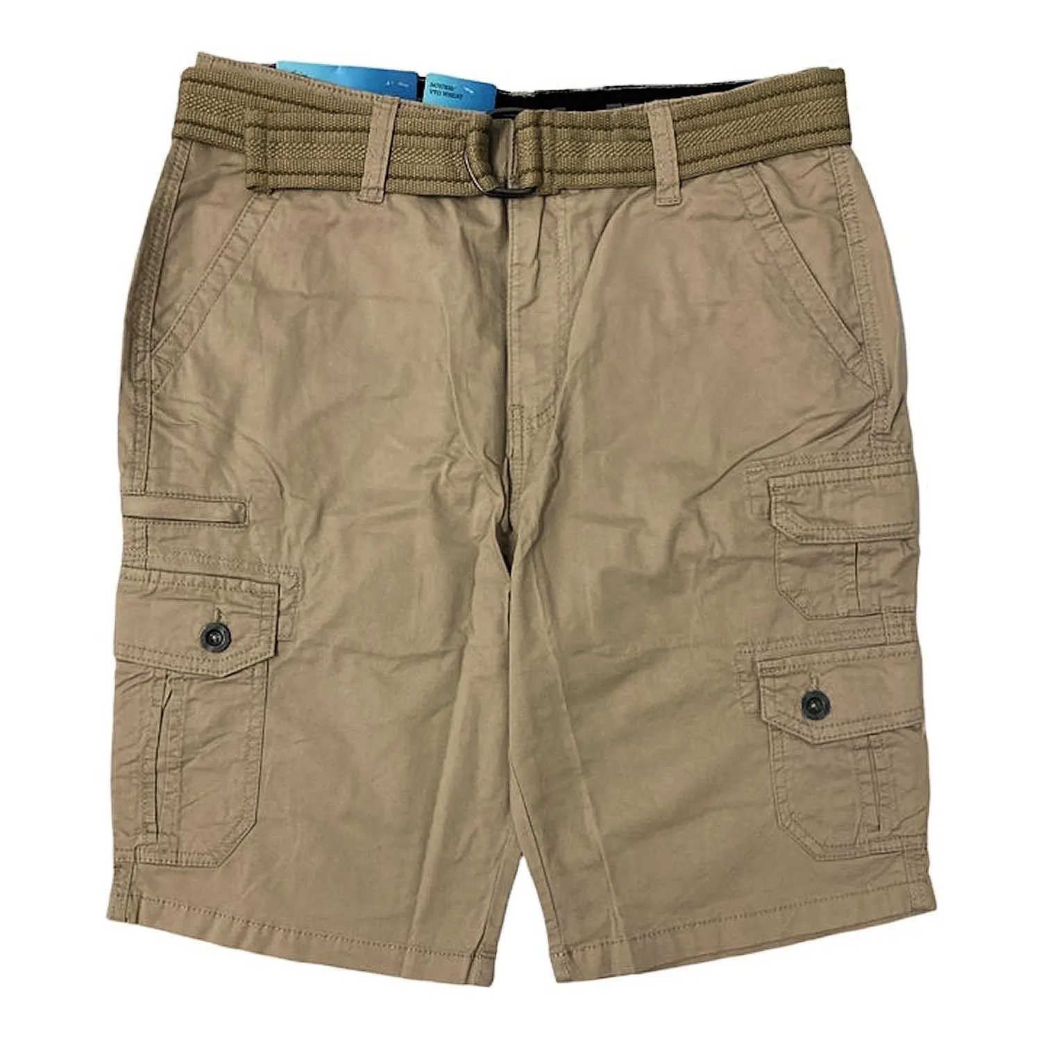 Iron Co Men's Comfort Flex Waistband Stretch Twill Cargo Shorts