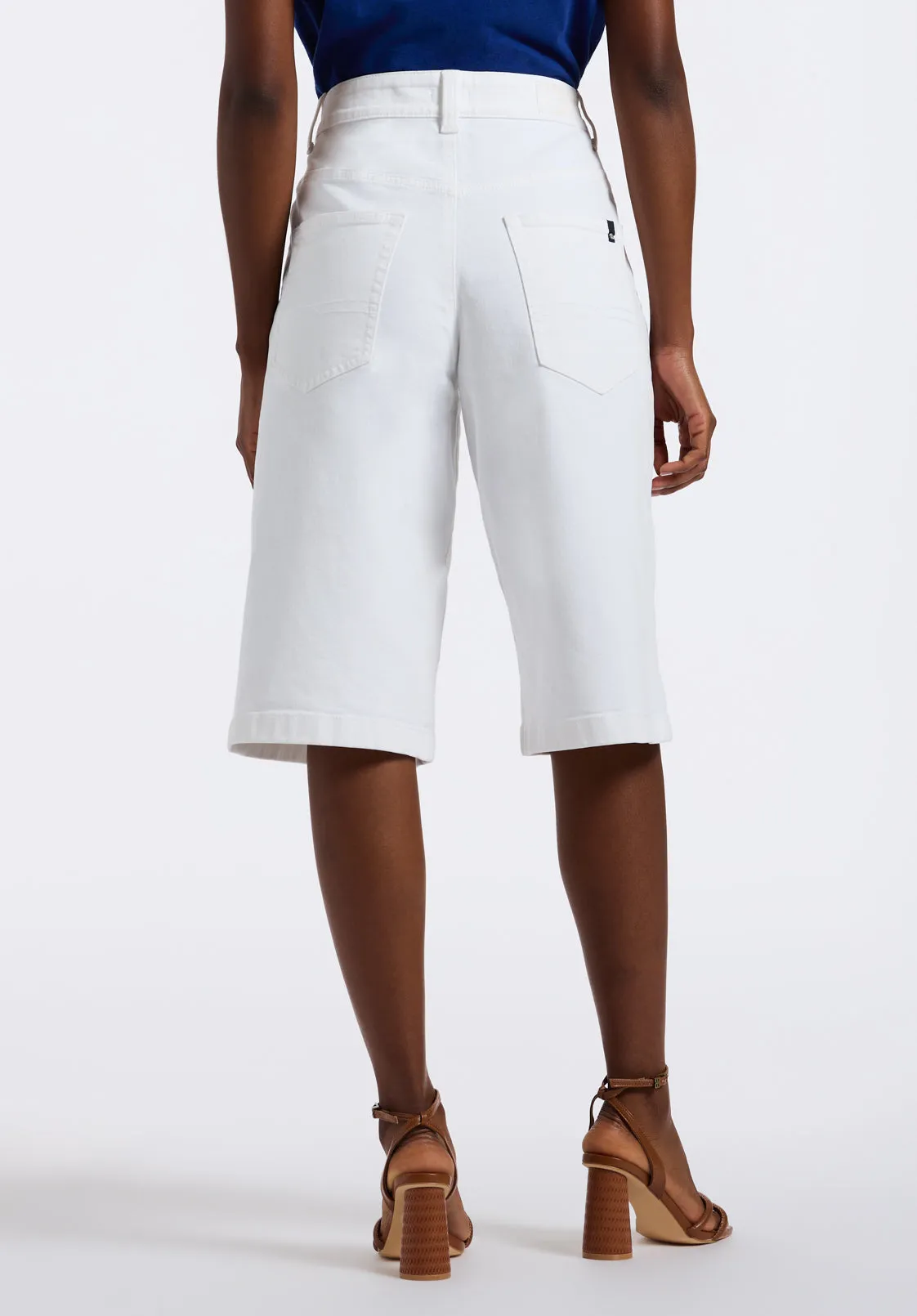 Jackie Women's Jorts, White - BL16074
