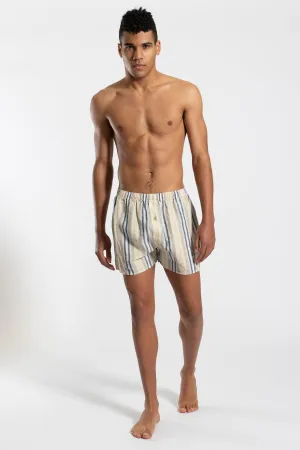 JAMES HARPER JHBX53 DOUBLE STRIPE LINEN SLEEP SHORTS - Multi
