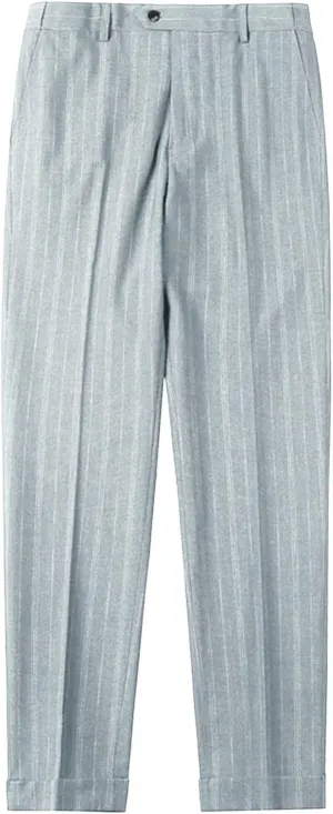 JEShifangjiusu Men's Classic Athletic Pants Slim Fit Business Dress Pants Chino Pant Flat Front Straight Fit Suit Pant (31,Grey), Grey, 31