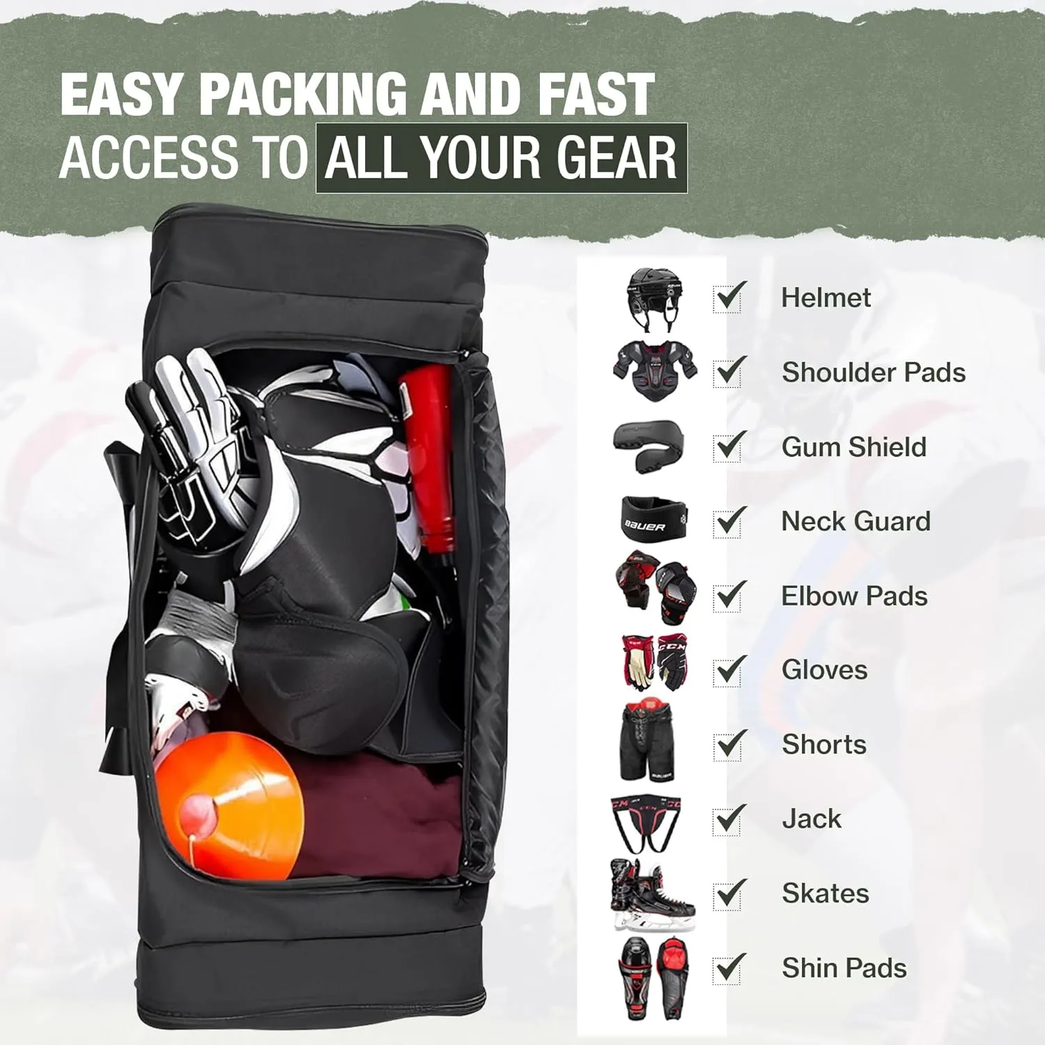 Jetstream Heavy Duty Multi Pocket Durable Sports Gym Equipment Travel Duffel Bag