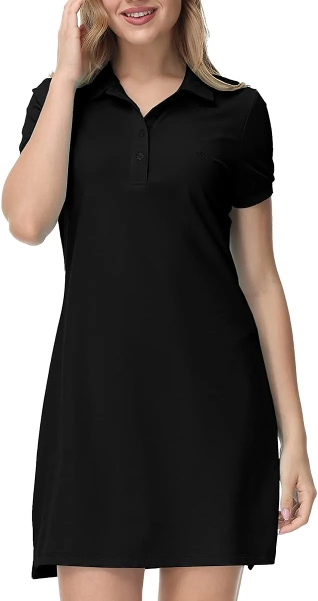 JINSHI Women T Shirt Dress Hiking/Tennis/Golf/Leisure Comfortable and Soft Athletic Dress for Women