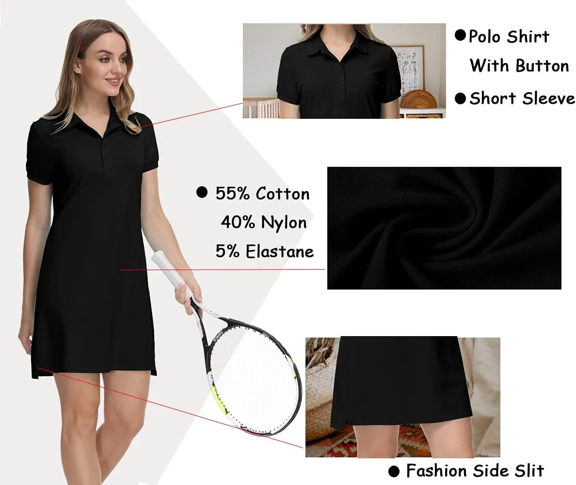 JINSHI Women T Shirt Dress Hiking/Tennis/Golf/Leisure Comfortable and Soft Athletic Dress for Women
