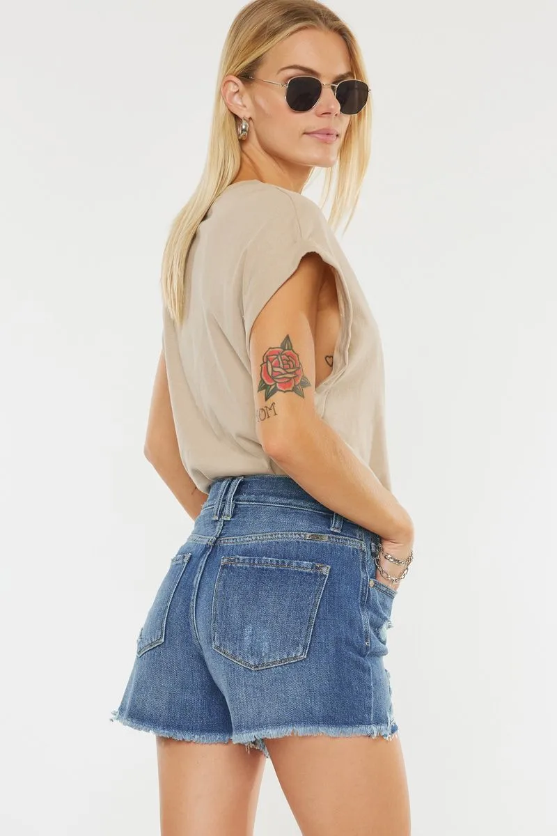 KanCan Krissy Ultra HR Mom Shorts