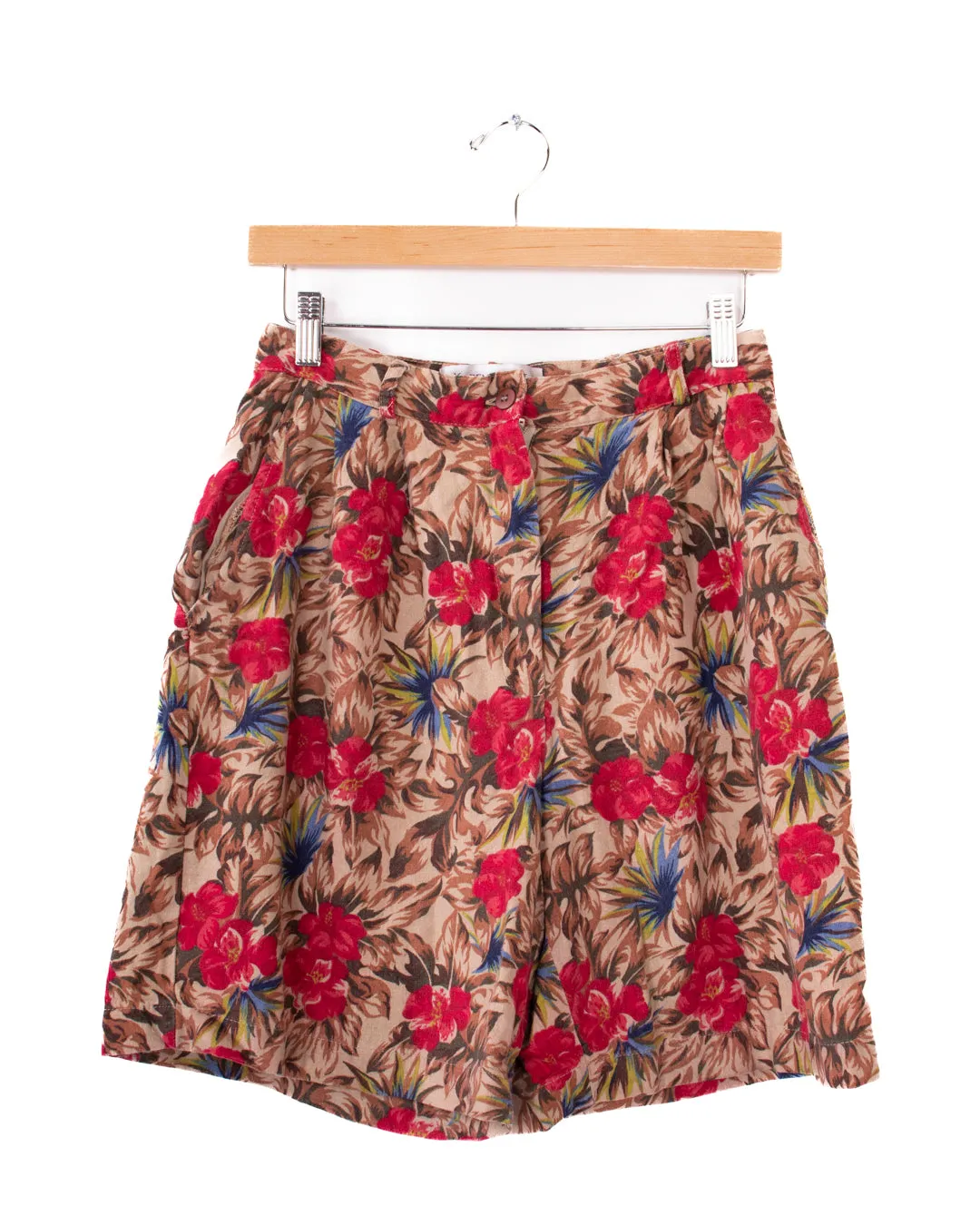 Karen Scott Brown Floral Shorts
