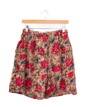 Karen Scott Brown Floral Shorts