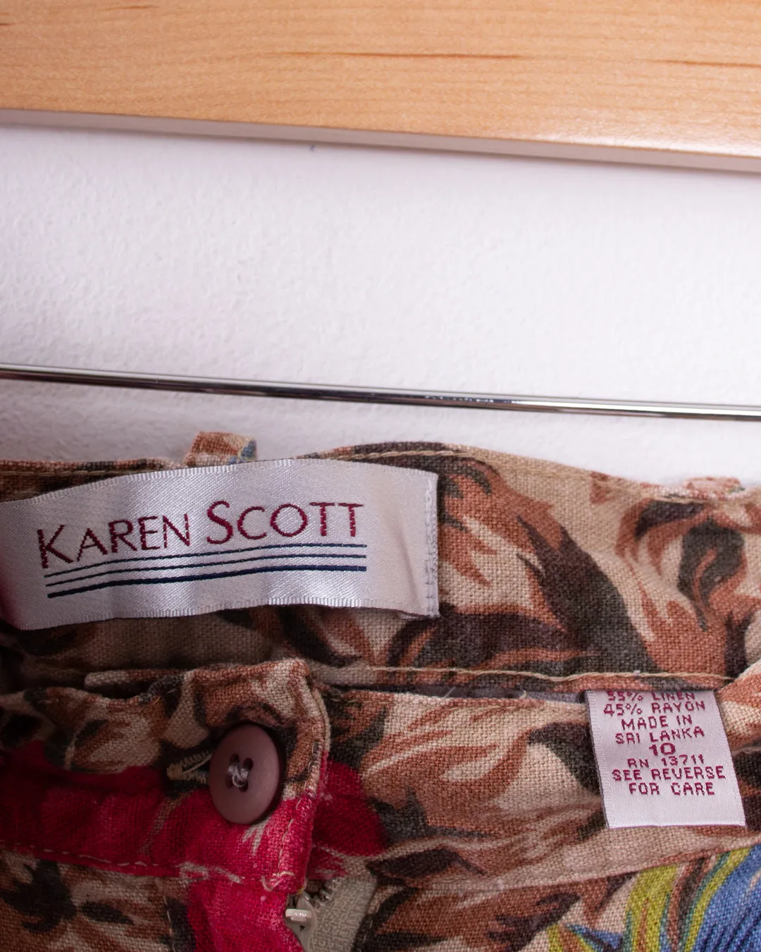 Karen Scott Brown Floral Shorts