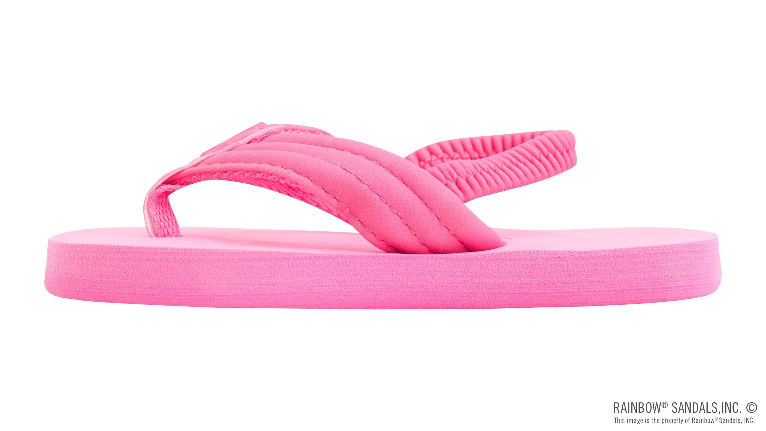 Kids Grombow - Soft Rubber Top Sole with 1" Strap in Pink