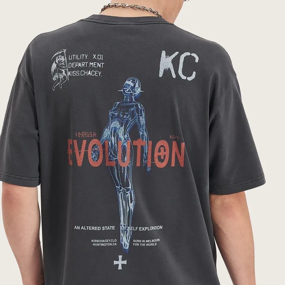 Kiss Chacey Altered Heavy Box Fit Tee -  Pigment Black