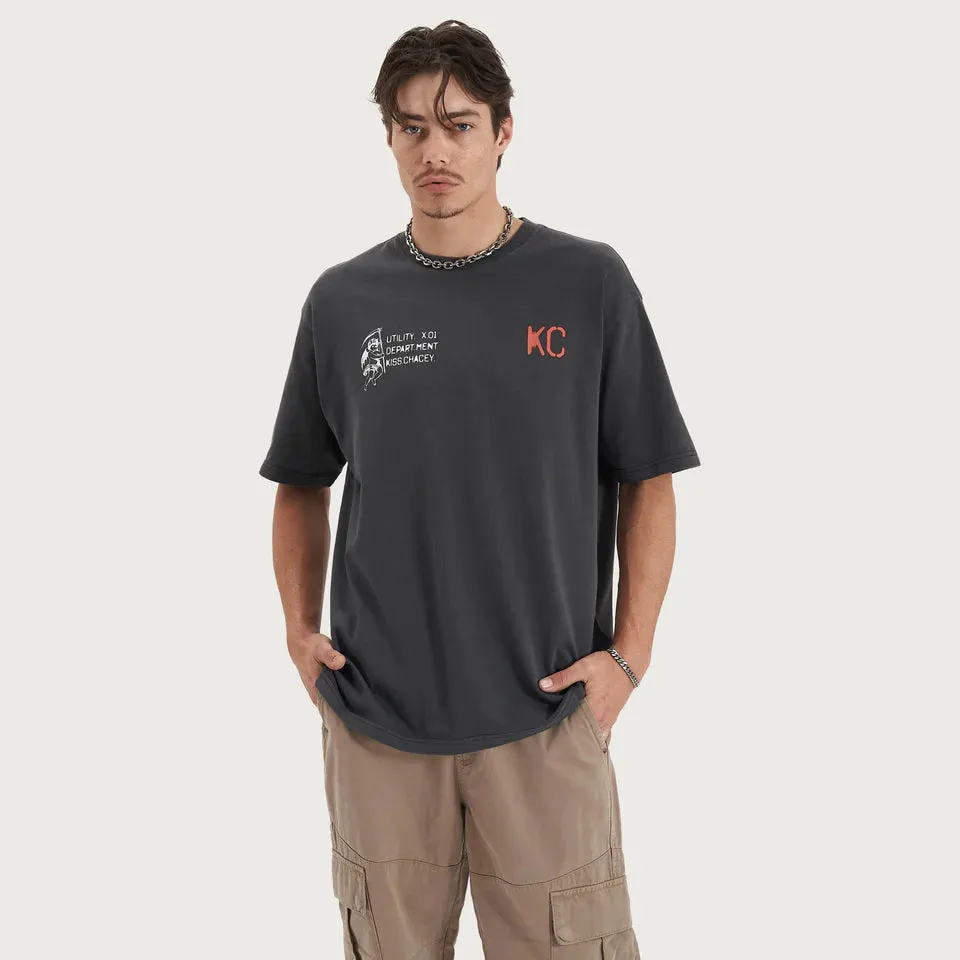 Kiss Chacey Altered Heavy Box Fit Tee -  Pigment Black