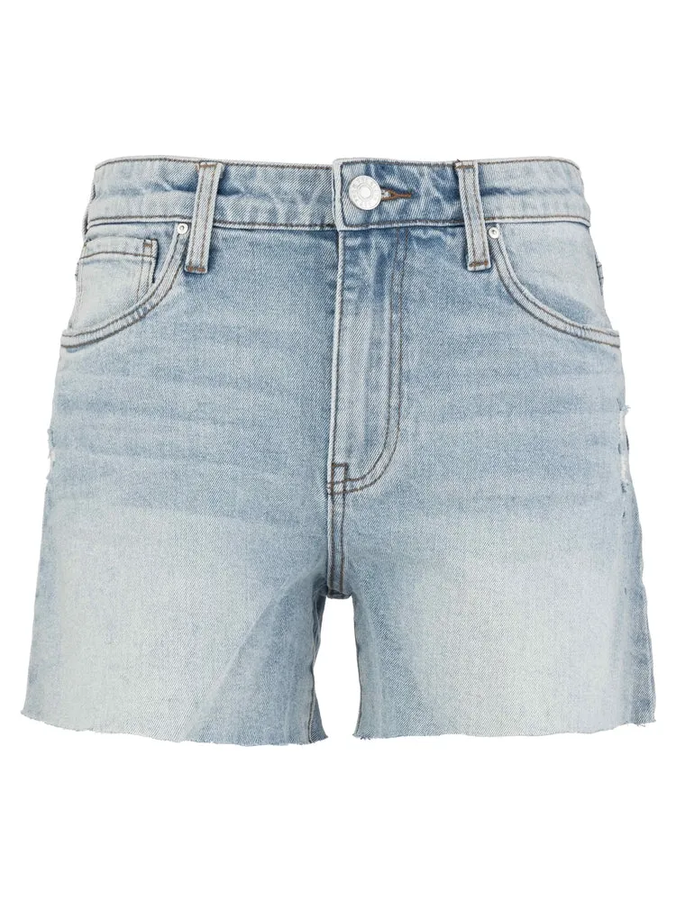 Kut From The Kloth Jane High Rise Long Short With Raw Hem In Deep