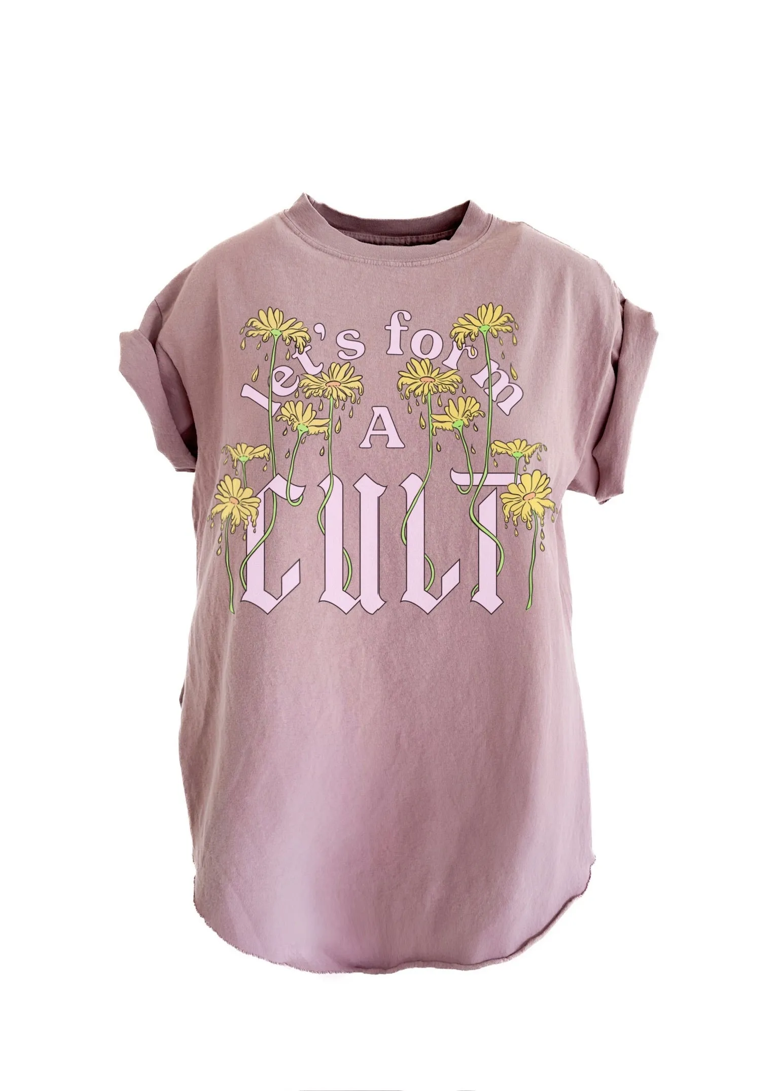 LET'S FORM A CULT SIDE SLIT TEE