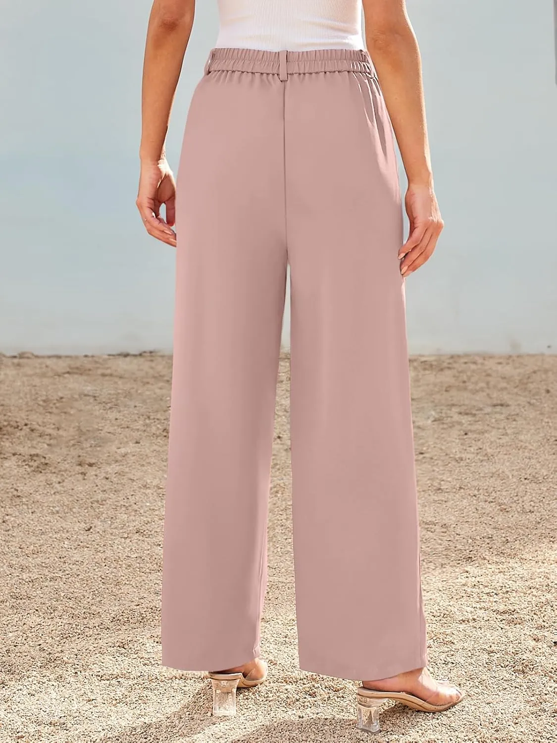LILLUSORY Wide Leg Dress Pants Women's High Waisted Dressy Trousers